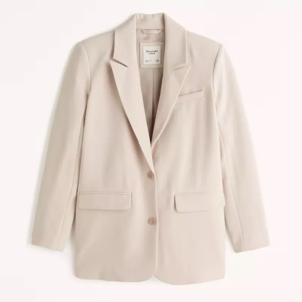 Abercrombie - Relaxed Suiting Blazer - Beige